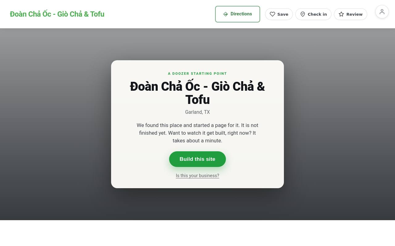 Preview of your live website