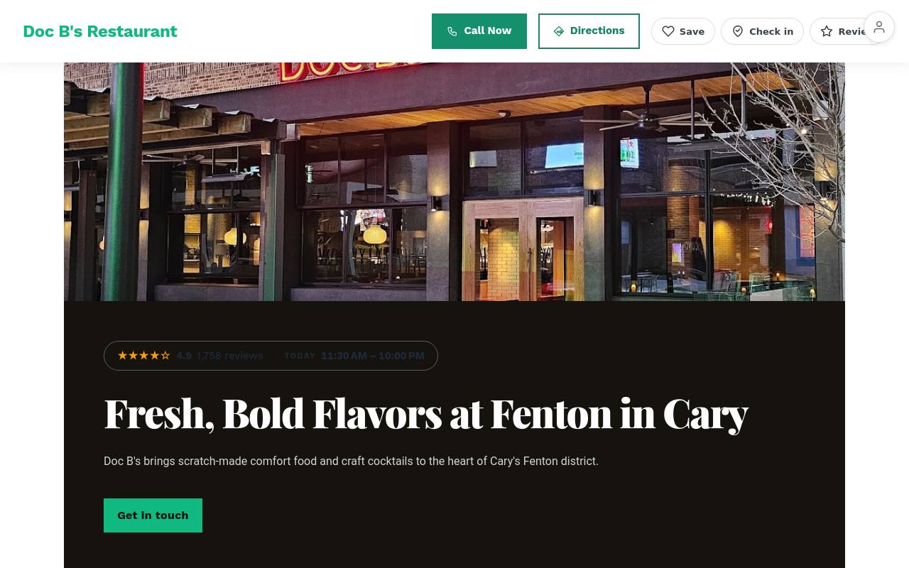Preview of your live website