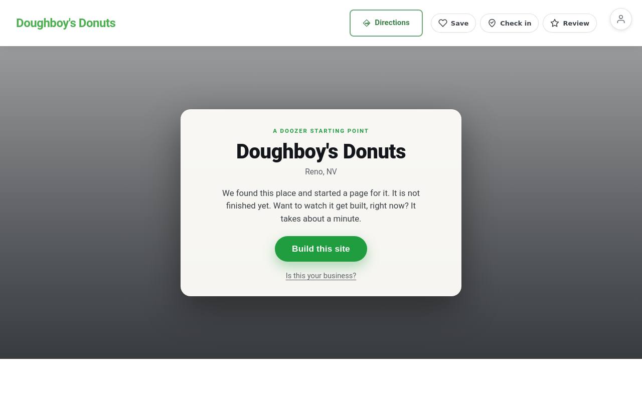 Preview of your live website