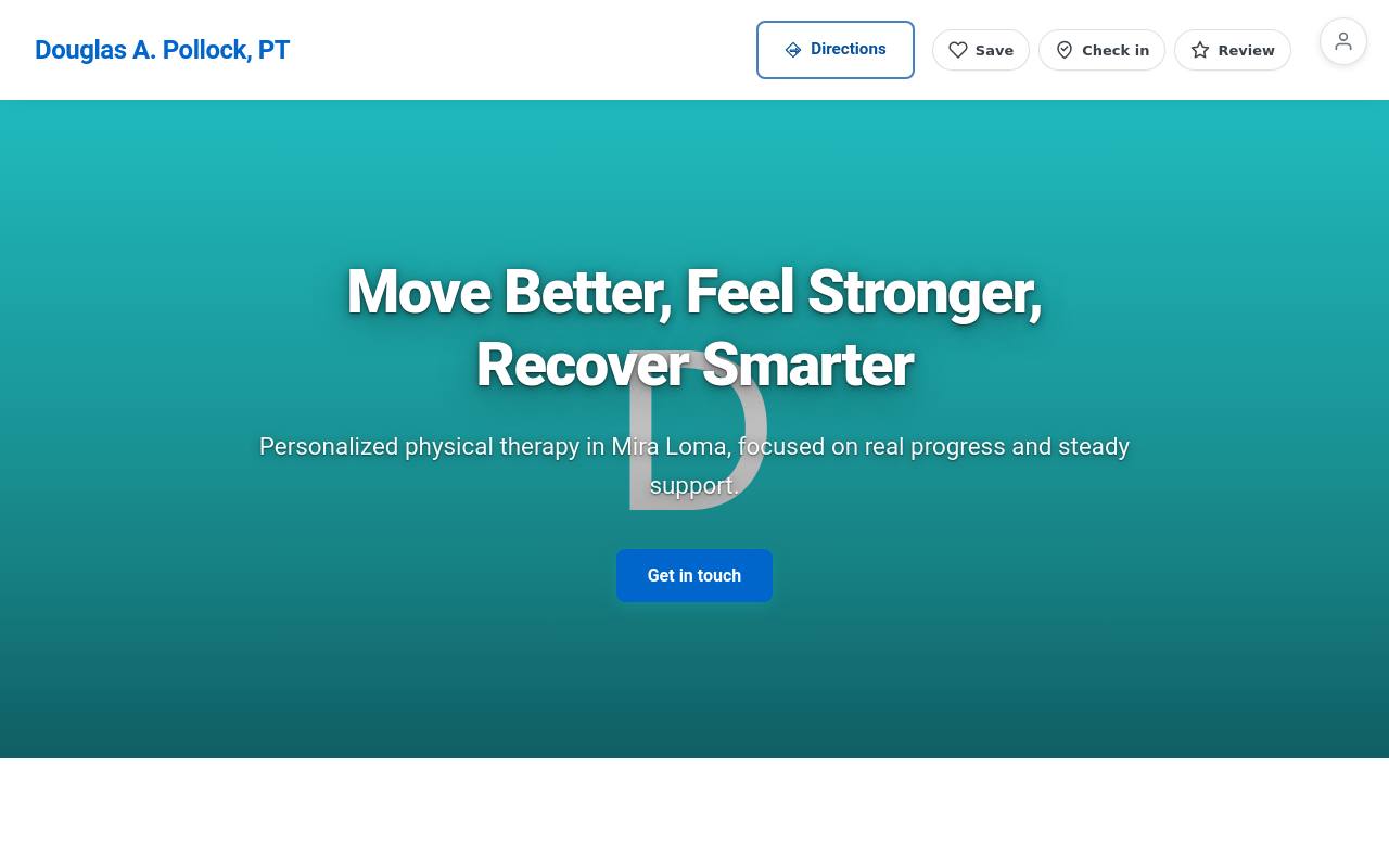Preview of your live website