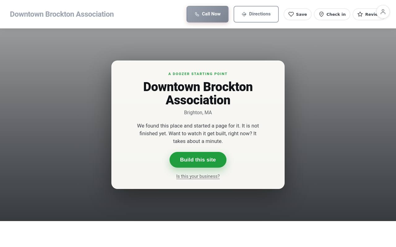 Preview of your live website