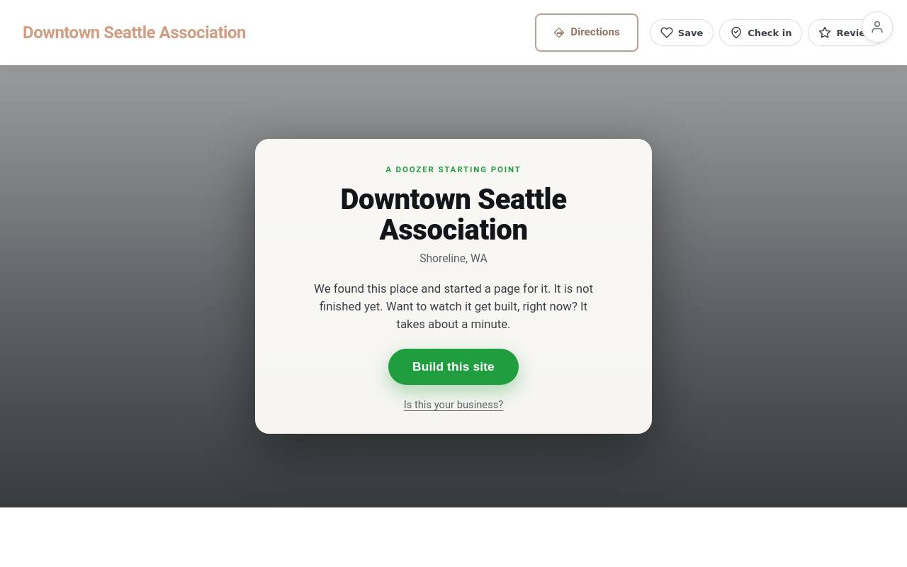 Preview of your live website