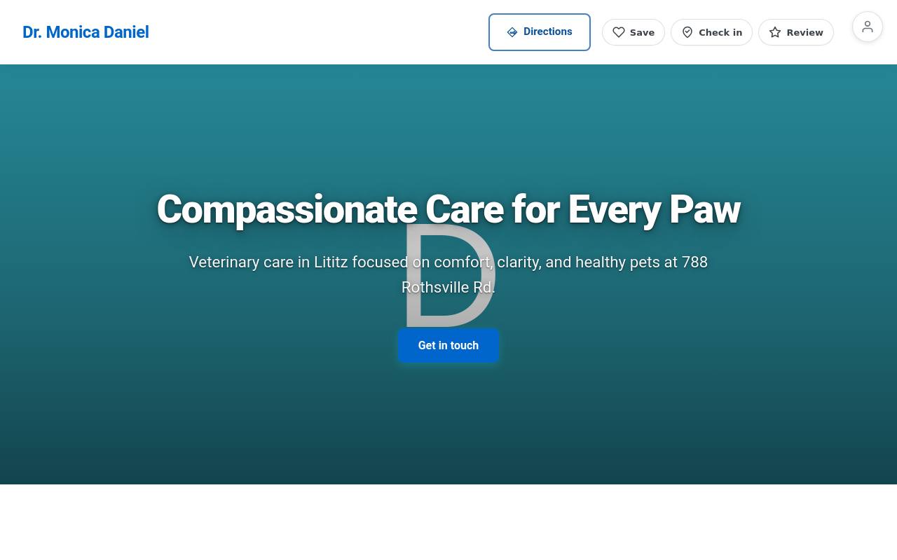 Preview of your live website