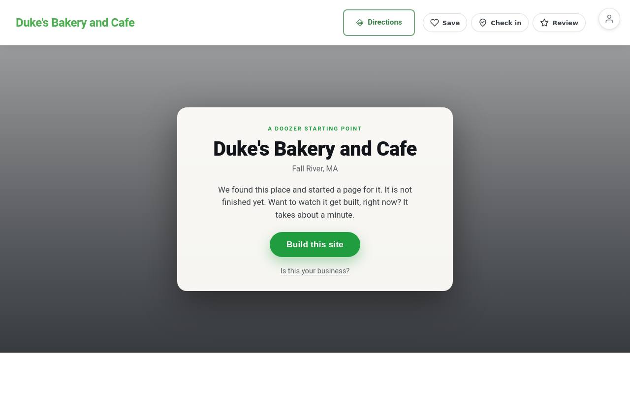 Preview of your live website