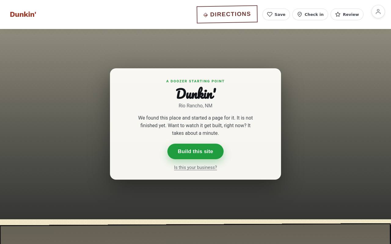 Preview of your live website