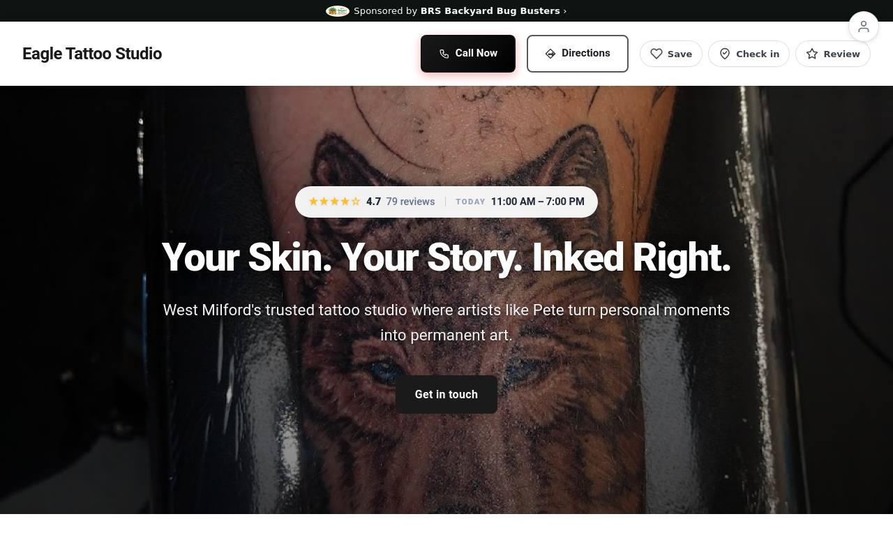 Preview of your live website