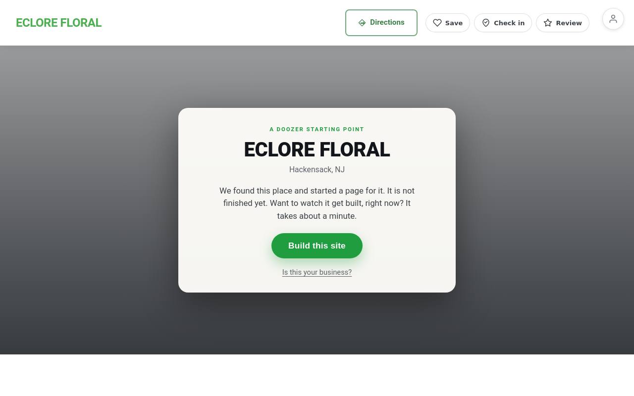 Preview of your live website