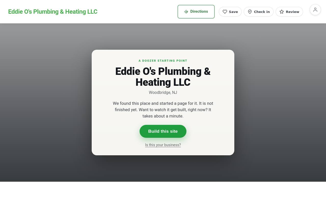Preview of your live website
