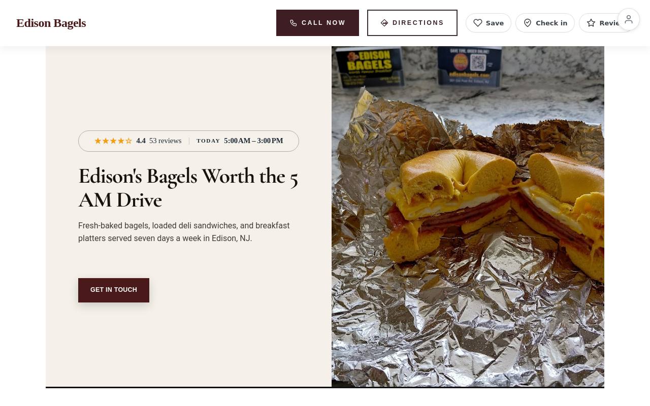 Preview of your live website