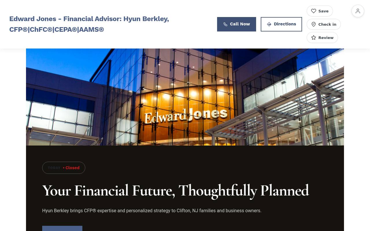 Preview of your live website