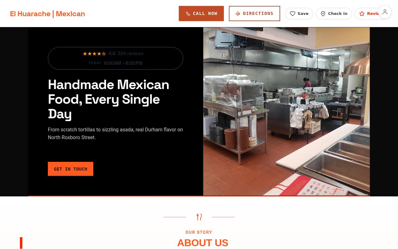 Preview of your live website