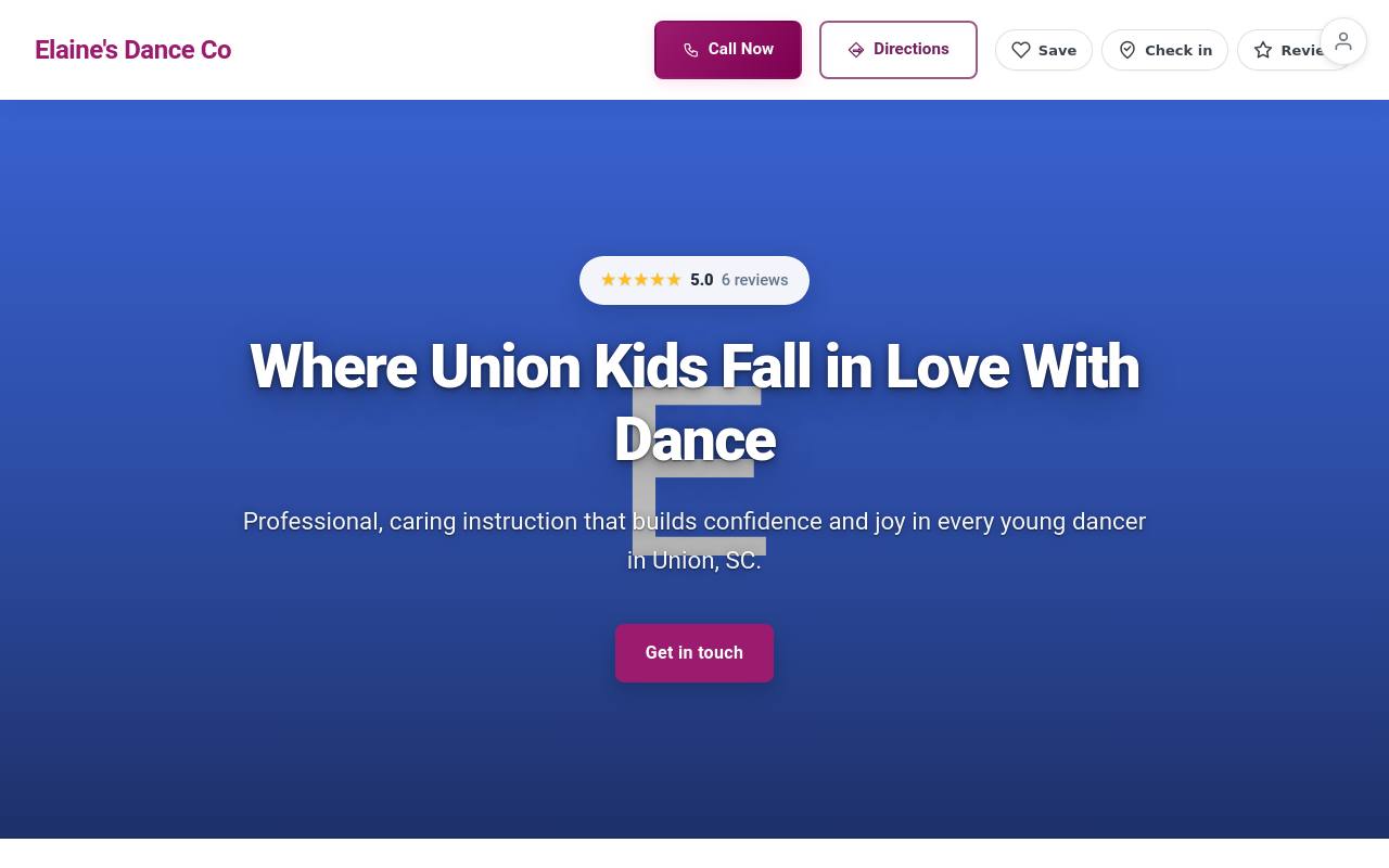 Preview of your live website