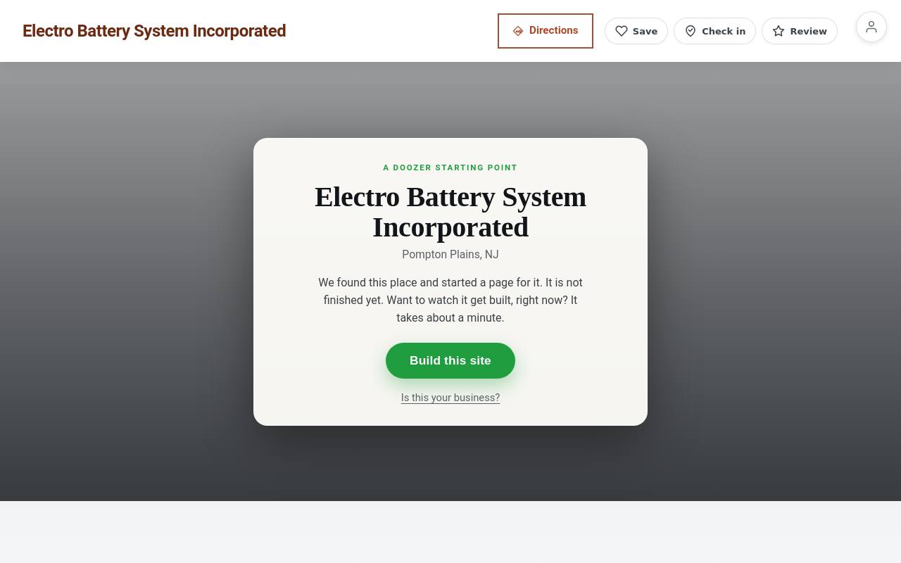 Preview of your live website