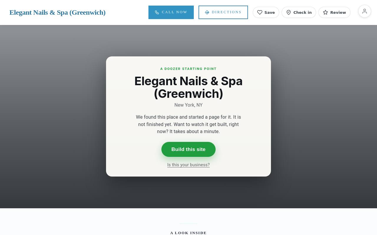 Preview of your live website