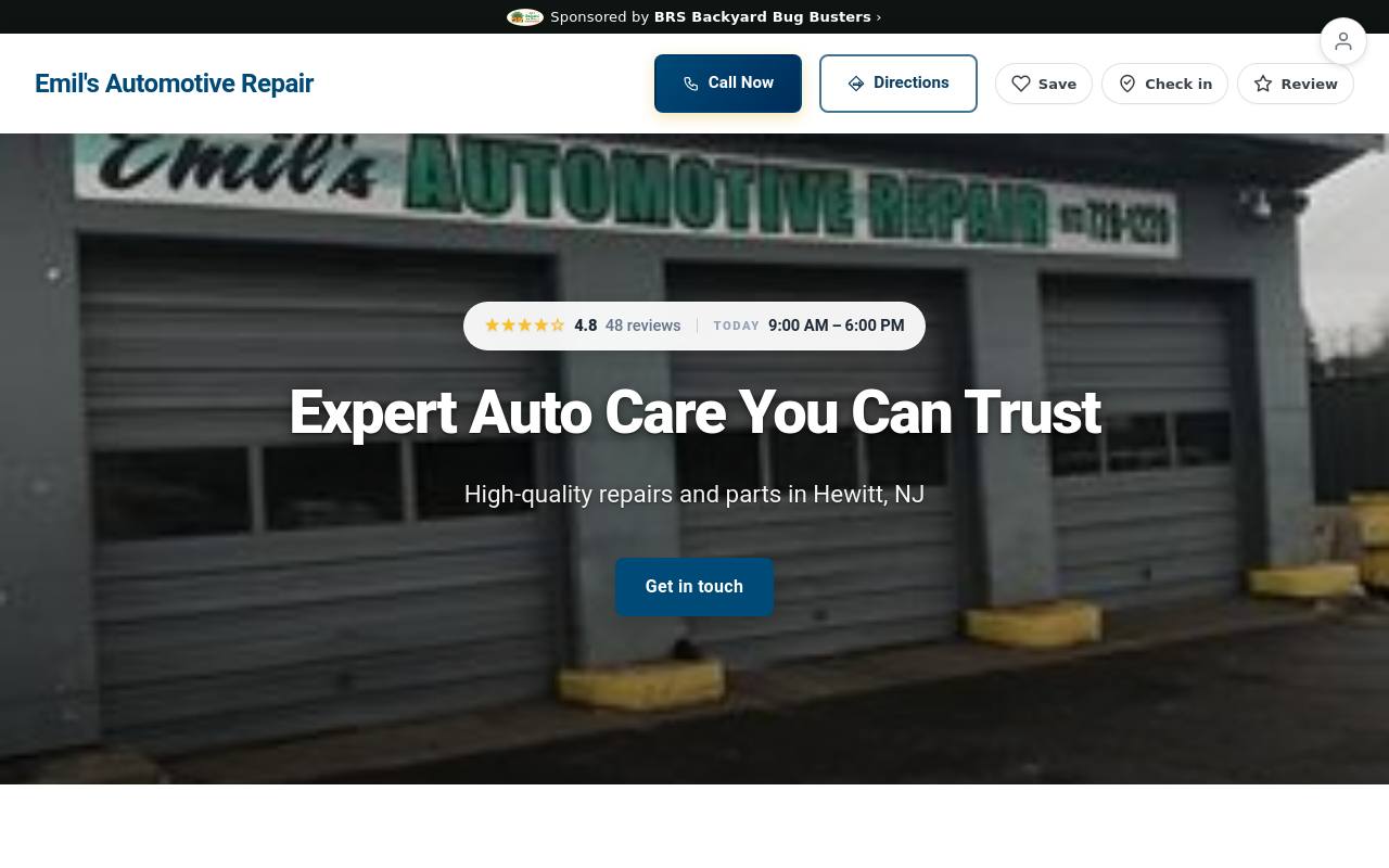 Preview of your live website