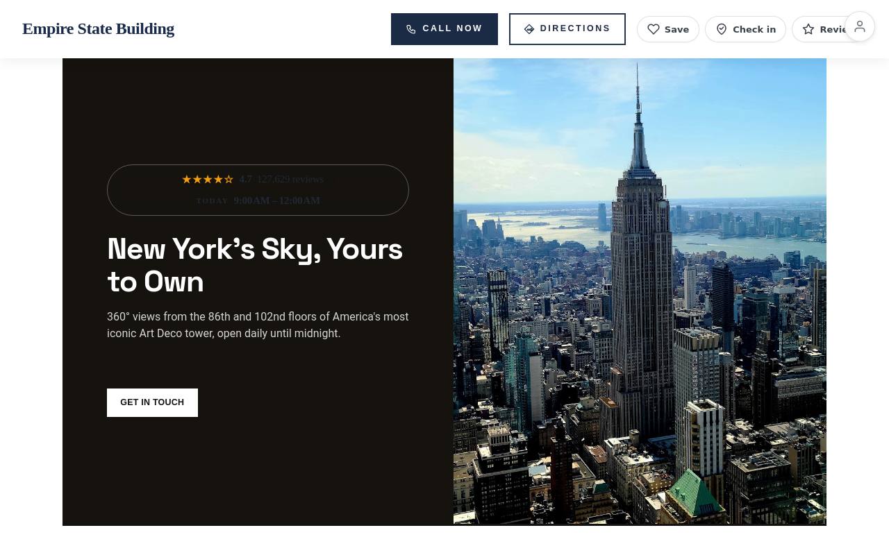 Preview of your live website