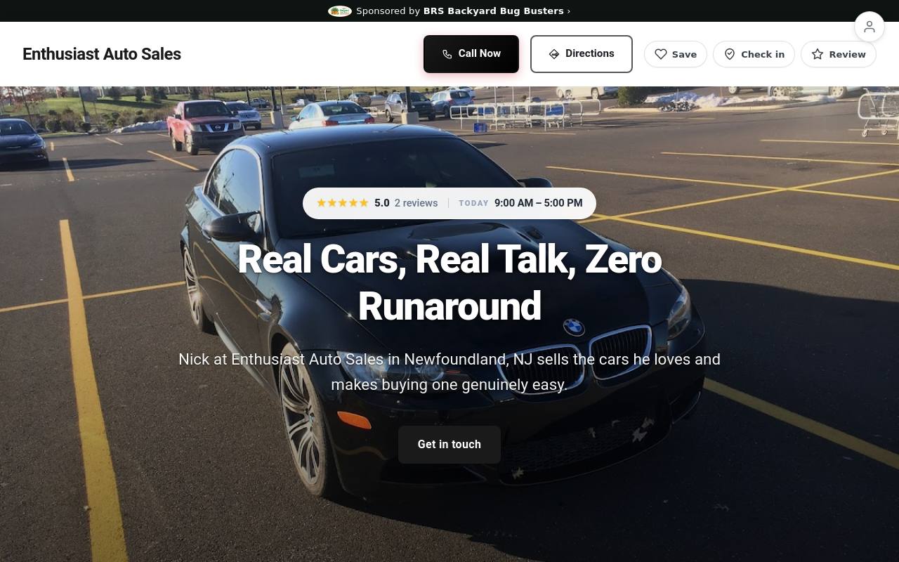 Preview of your live website