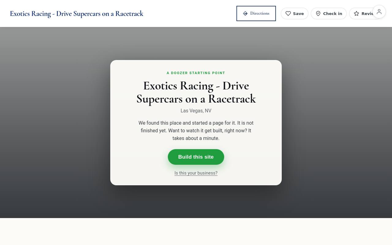 Preview of your live website