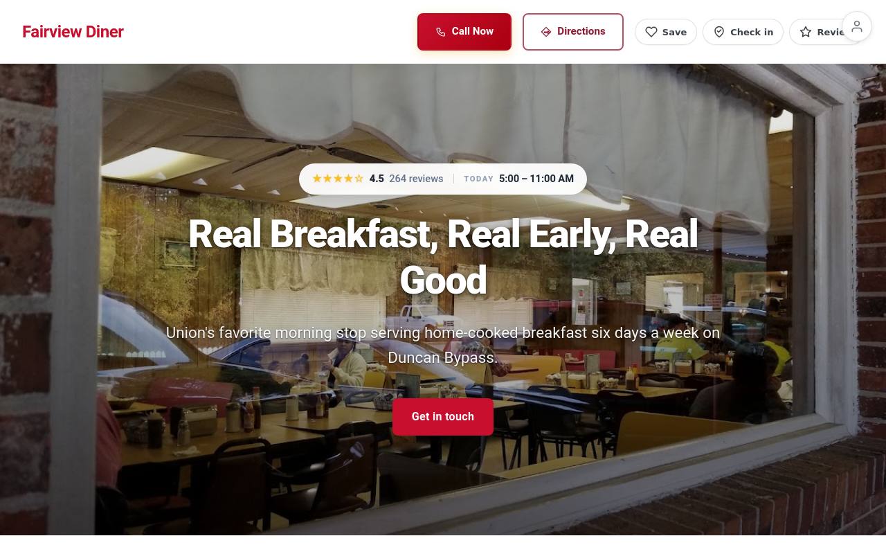 Preview of your live website