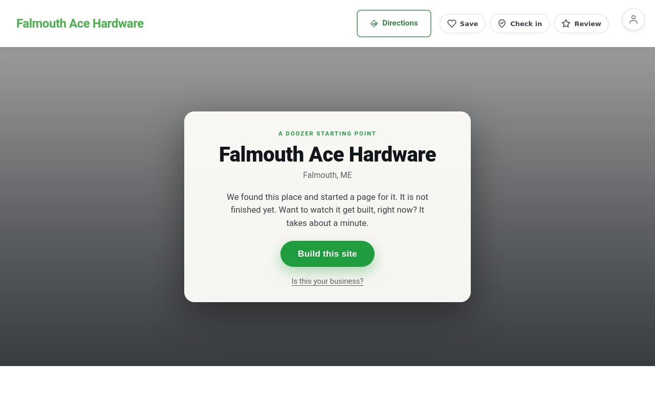 Preview of your live website