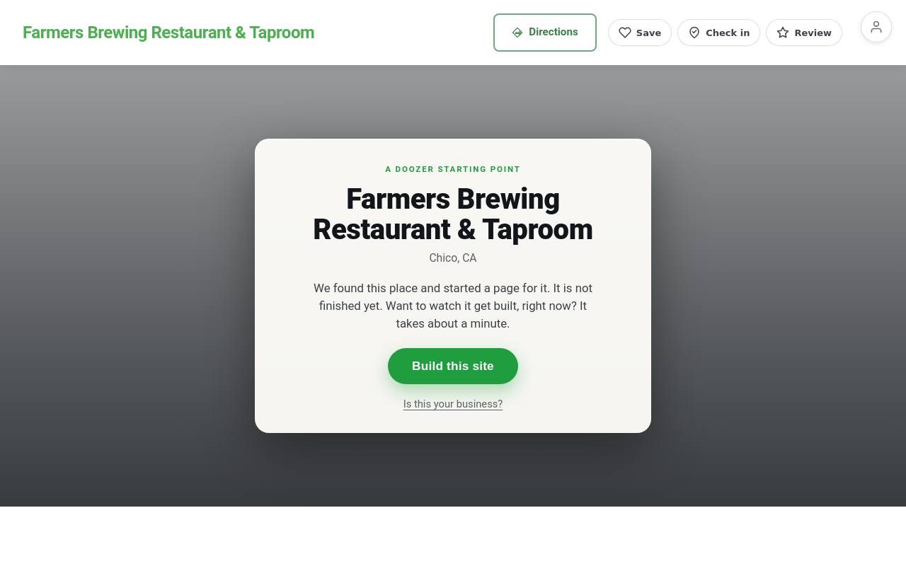 Preview of your live website