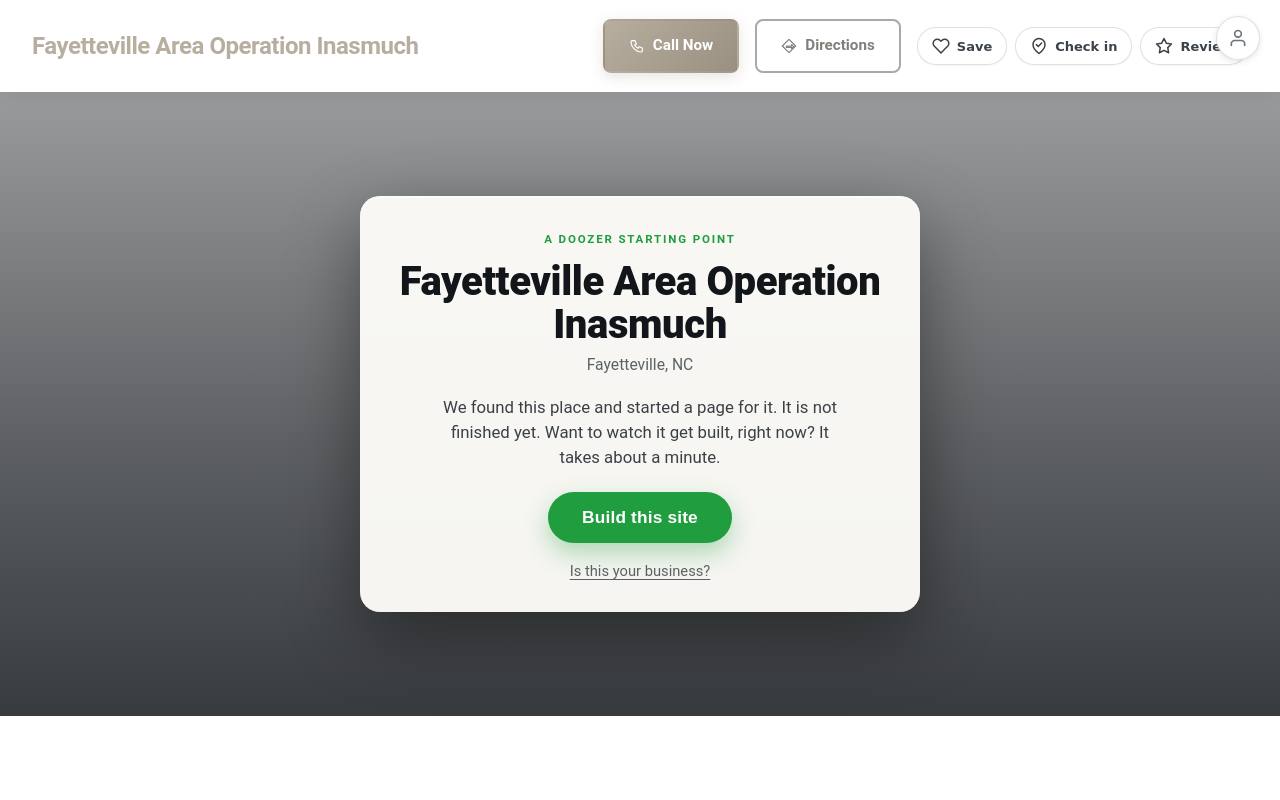 Preview of your live website