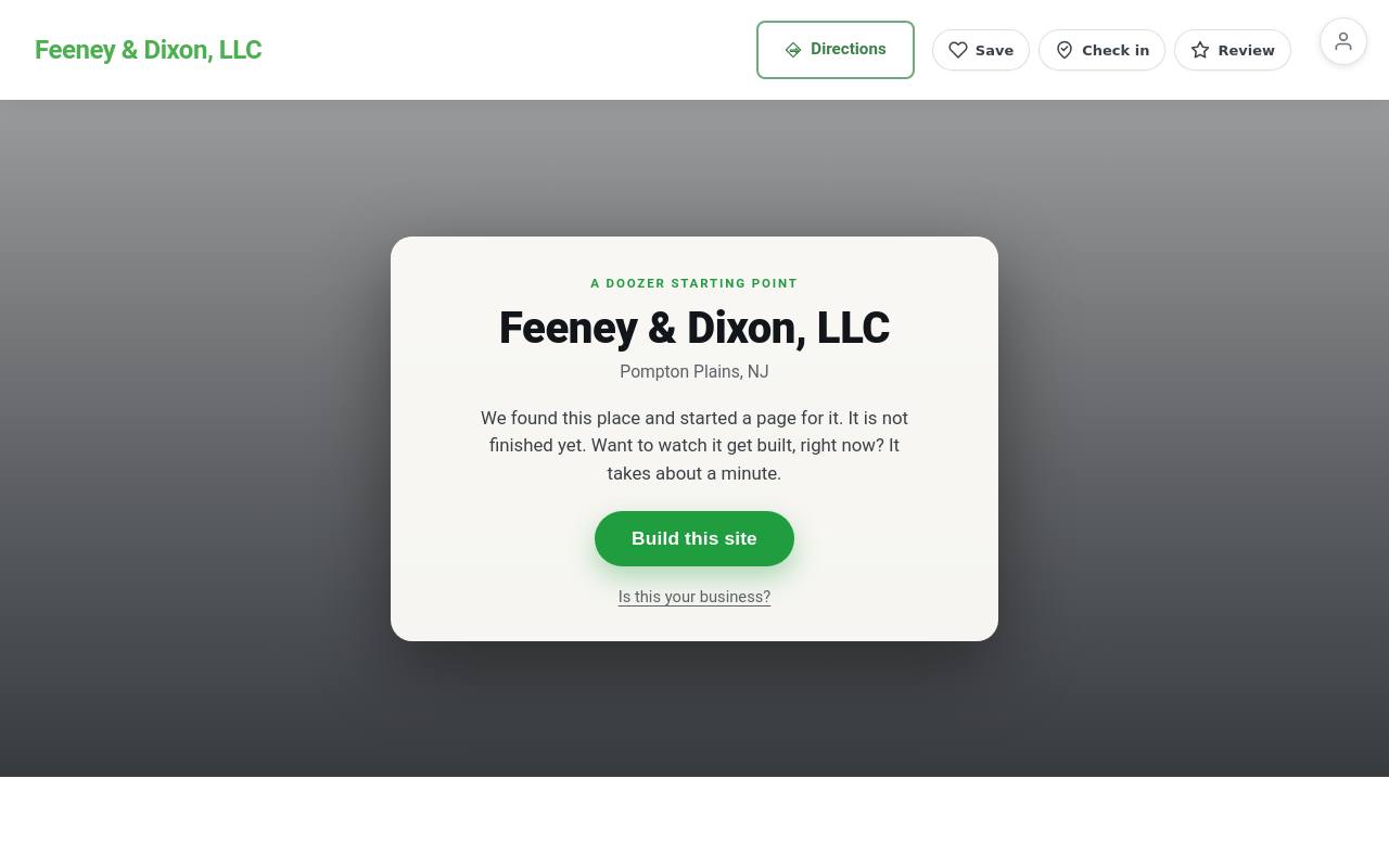 Preview of your live website