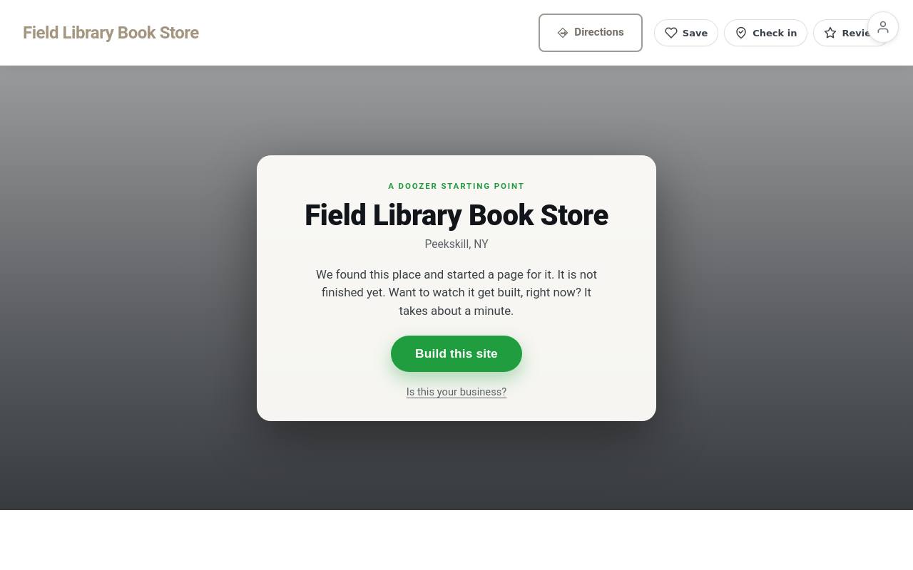 Preview of your live website