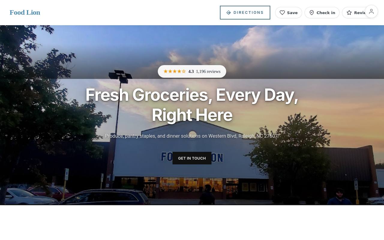 Preview of your live website