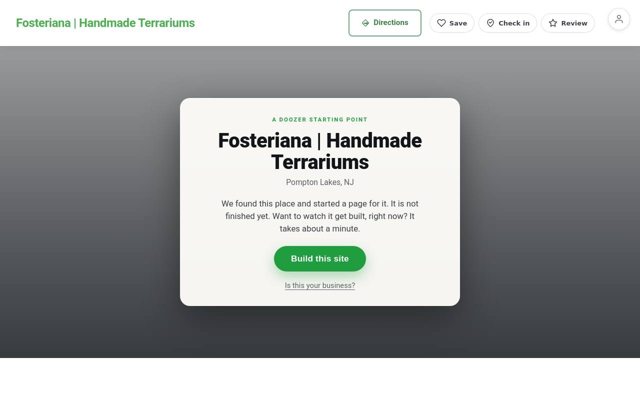 Preview of your live website