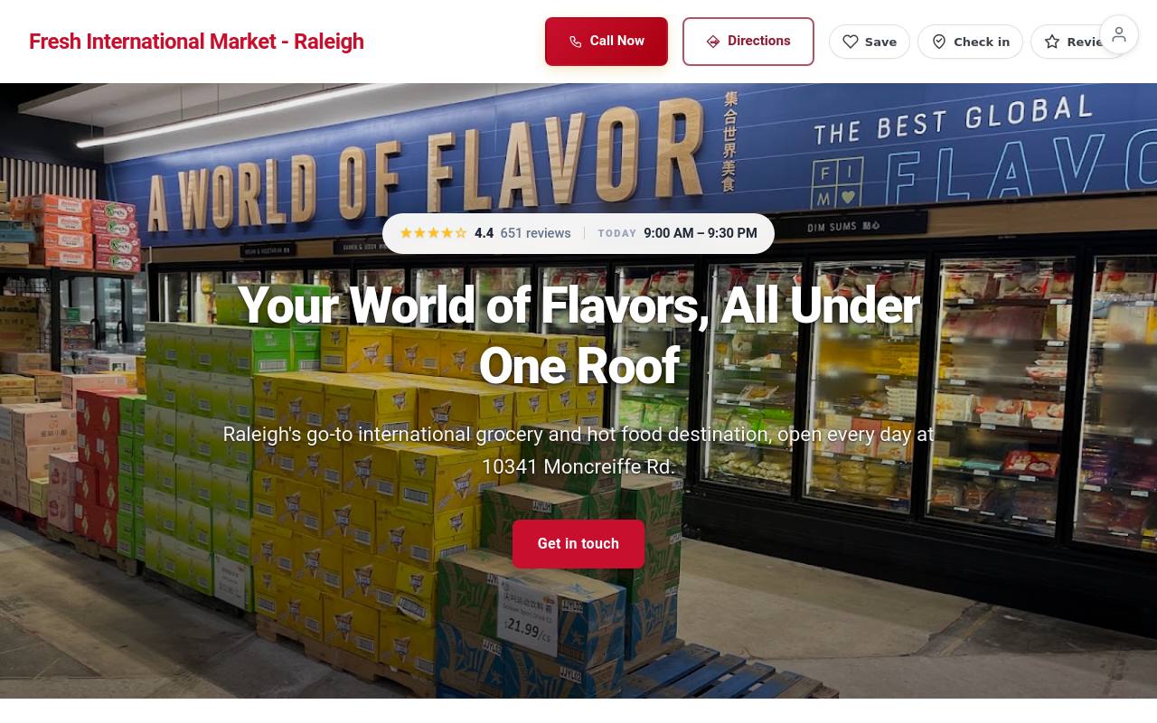Preview of your live website