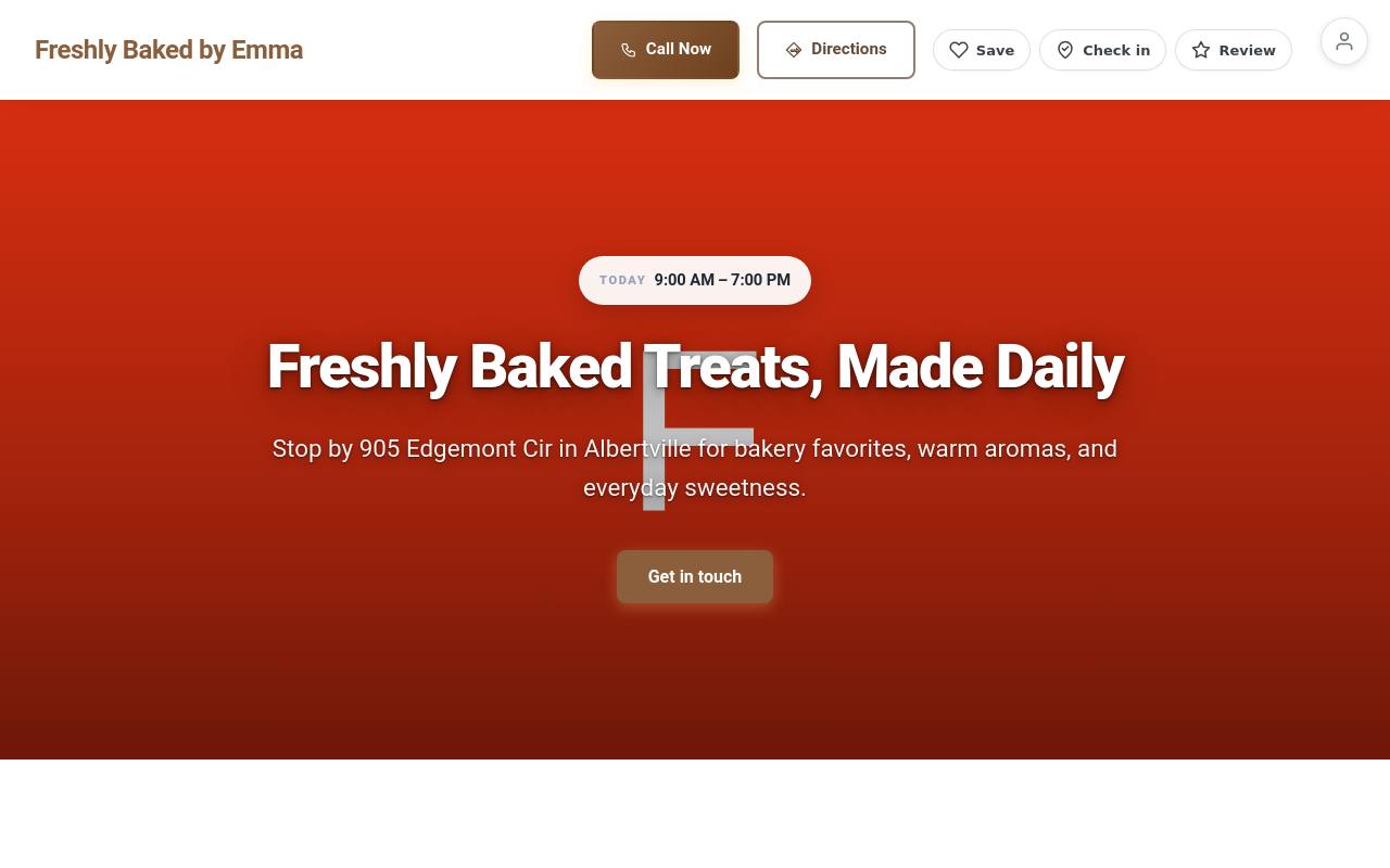 Preview of your live website
