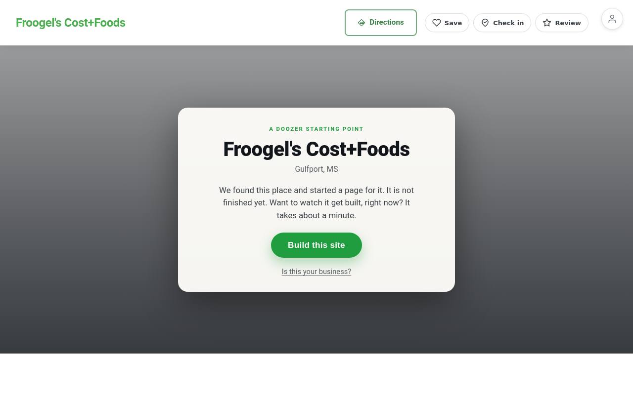 Preview of your live website