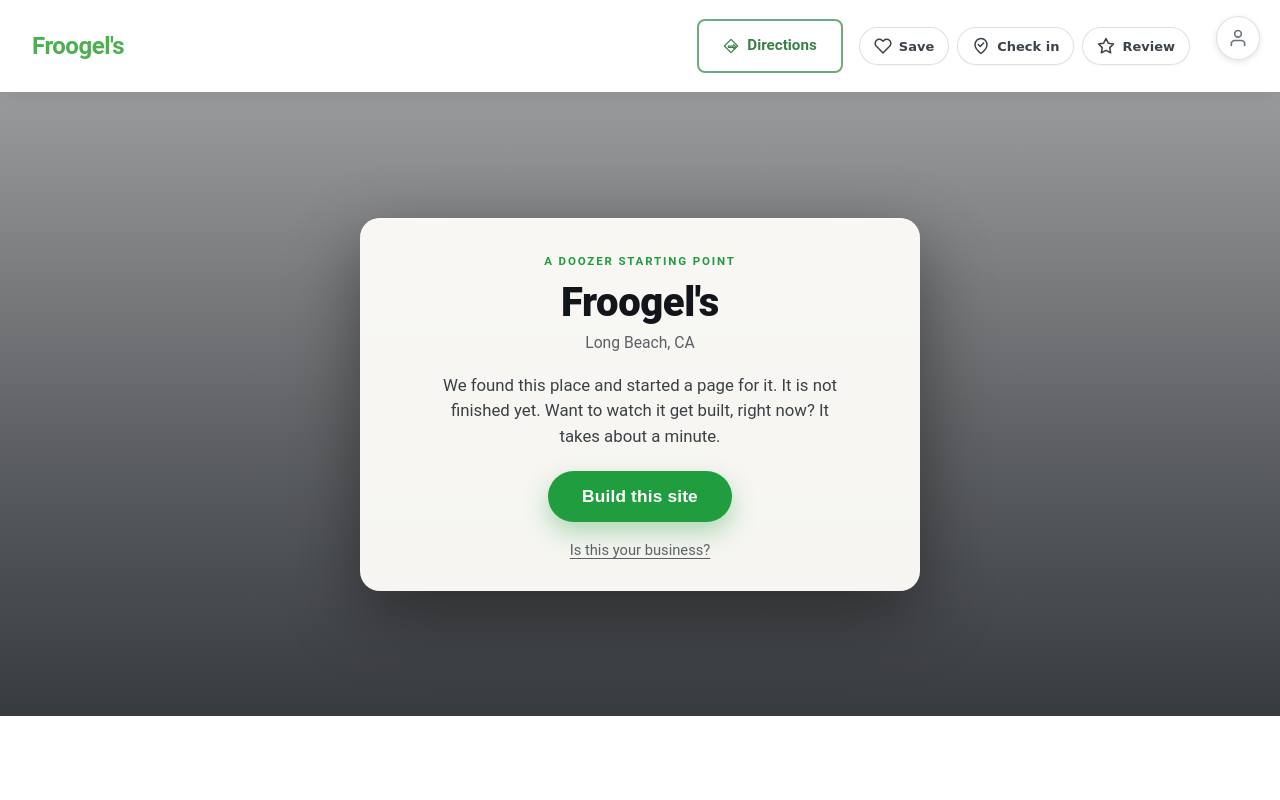 Preview of your live website