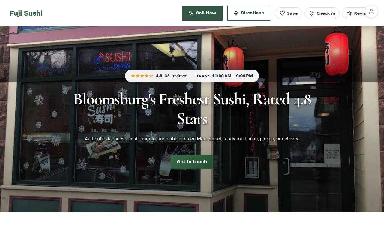 Preview of your live website