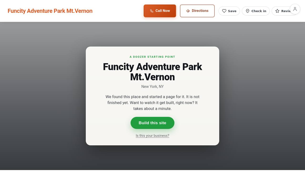 Preview of your live website