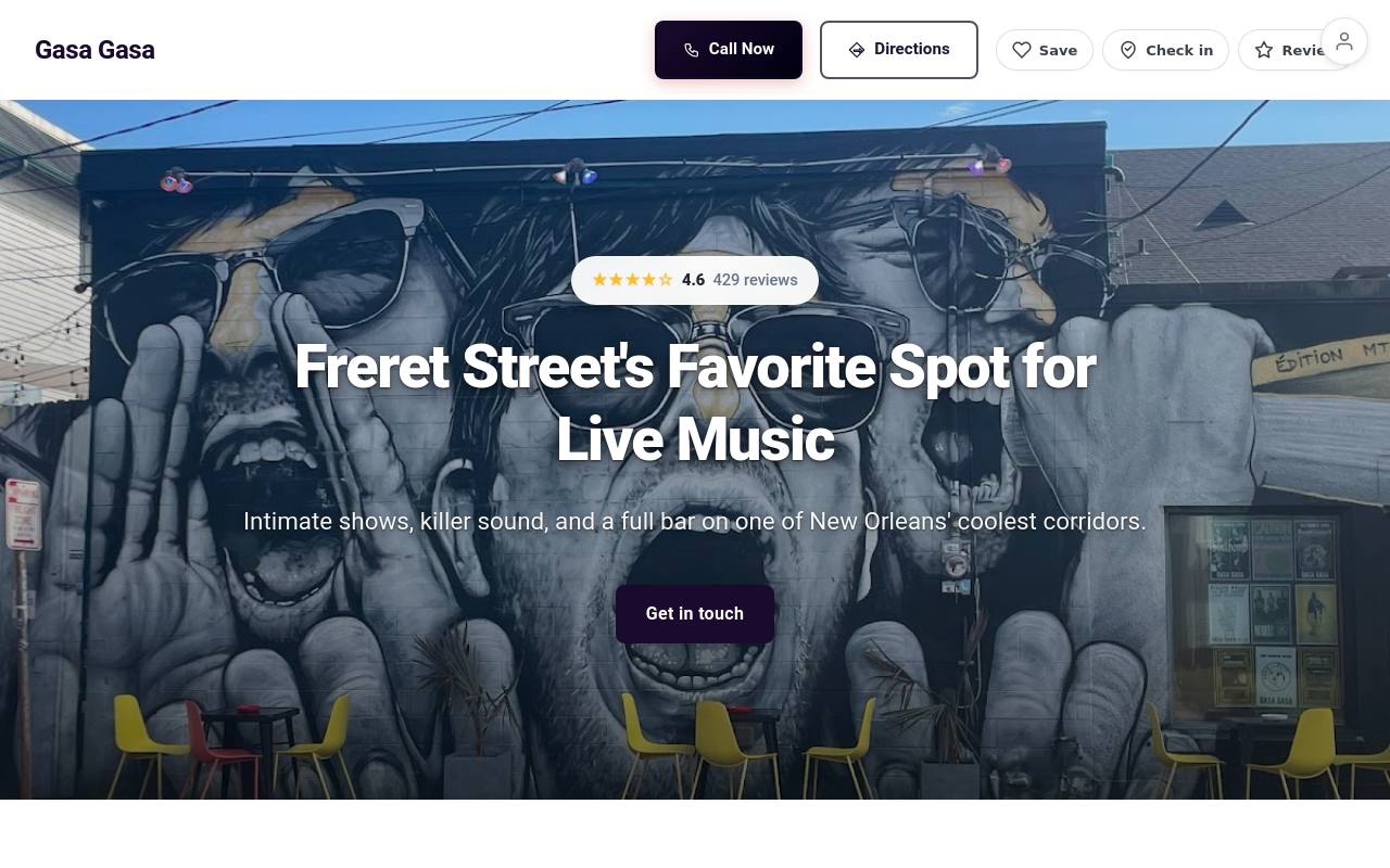 Preview of your live website