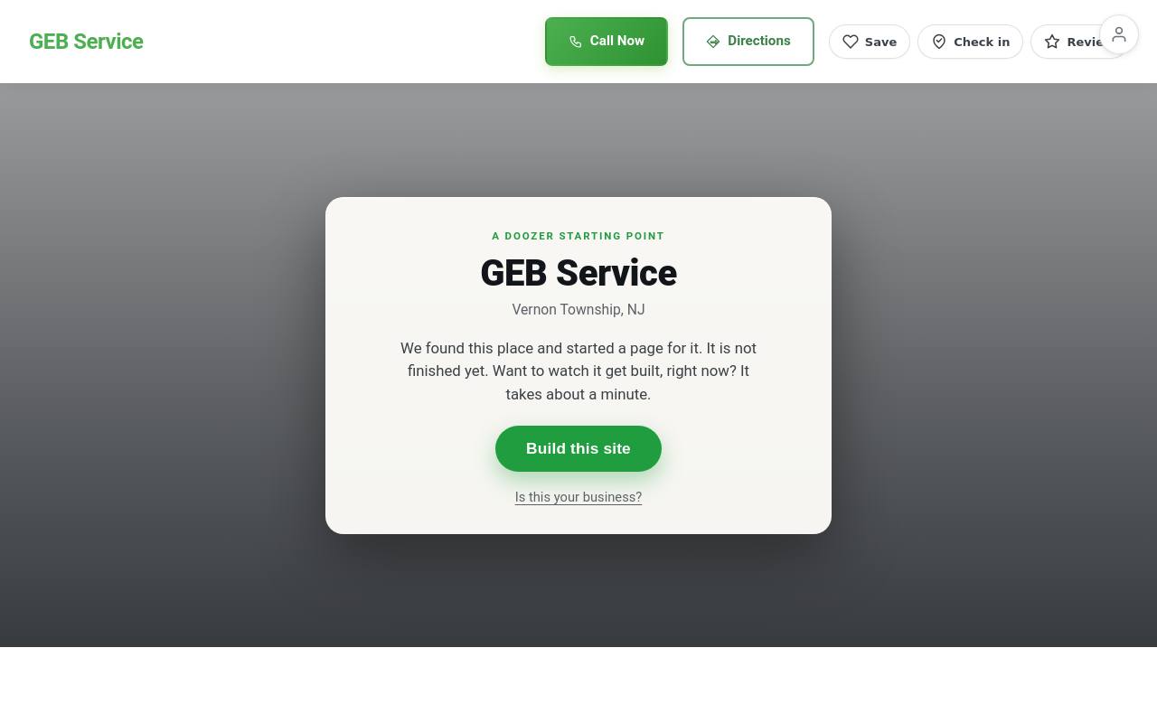 Preview of your live website