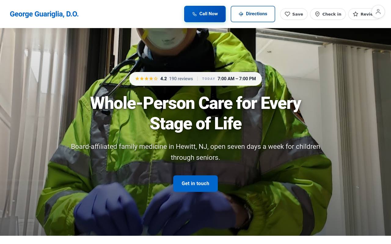Preview of your live website