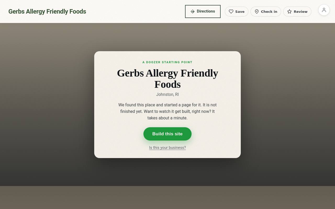 Preview of your live website