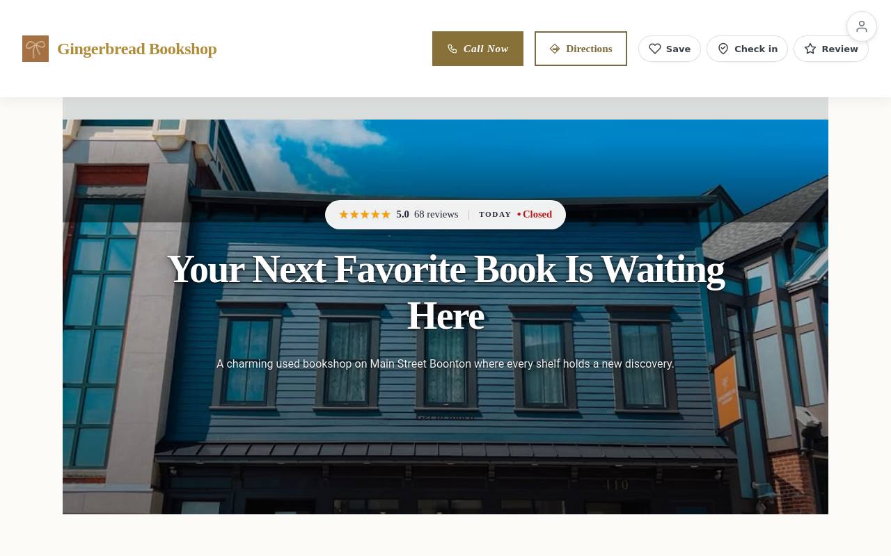 Preview of your live website