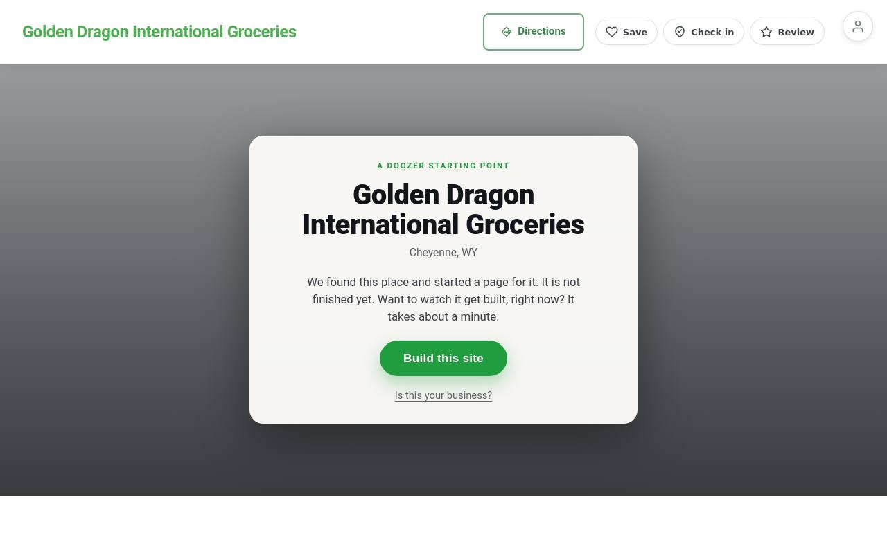Preview of your live website