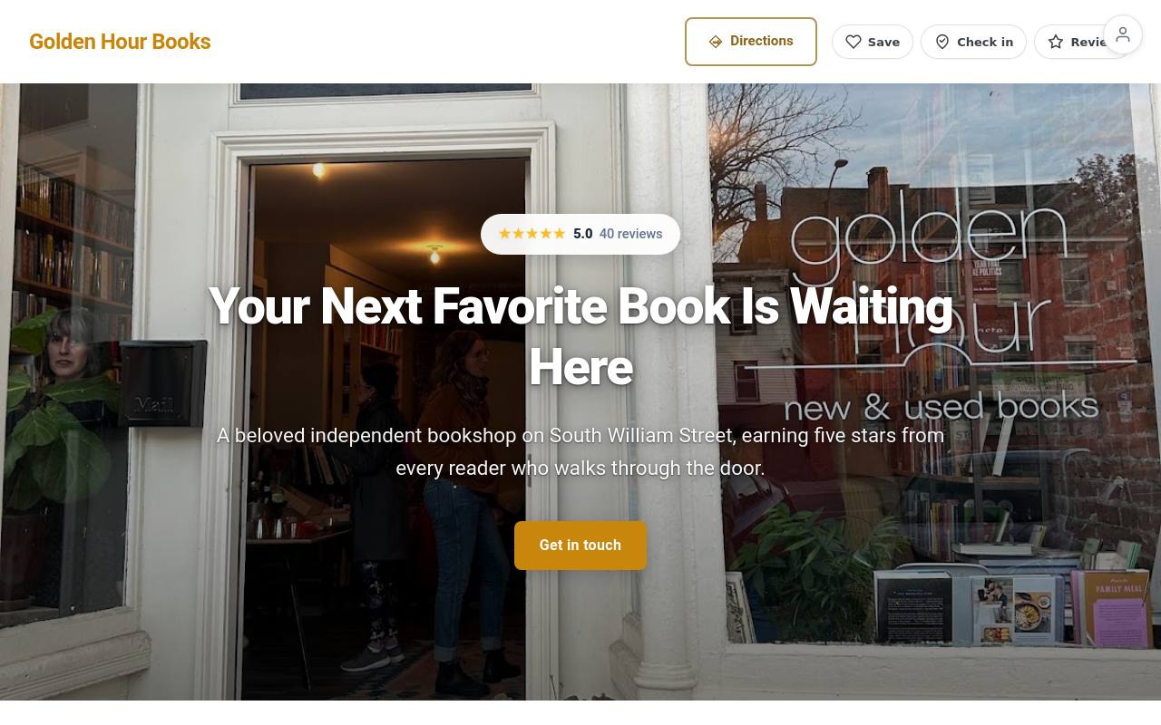 Preview of your live website