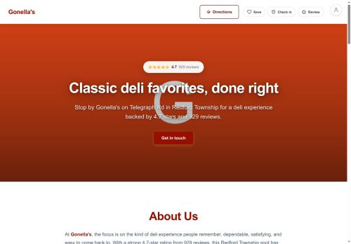 Preview of your live website
