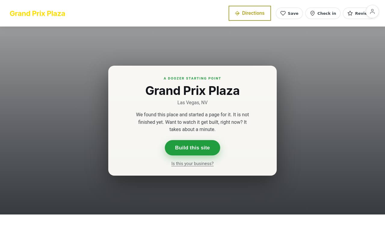 Preview of your live website