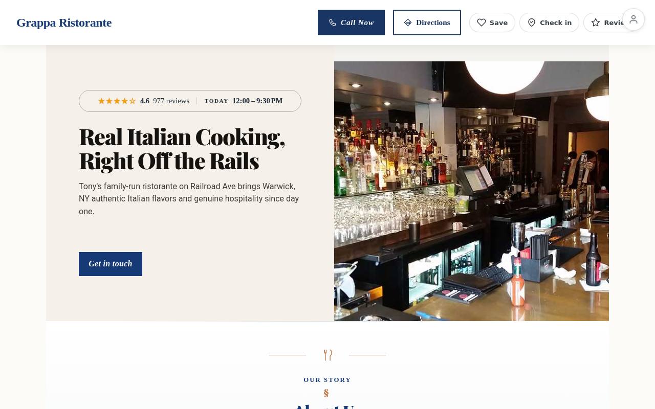 Preview of your live website