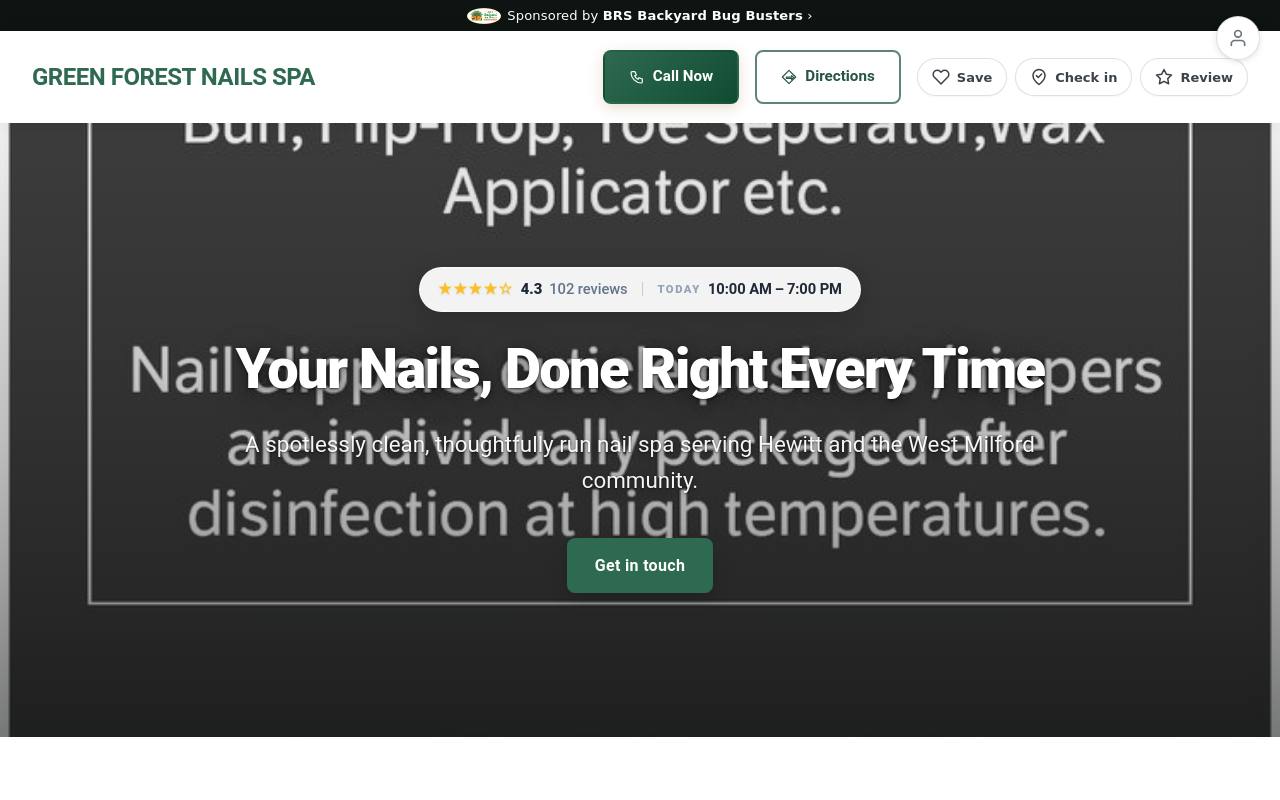 Preview of your live website