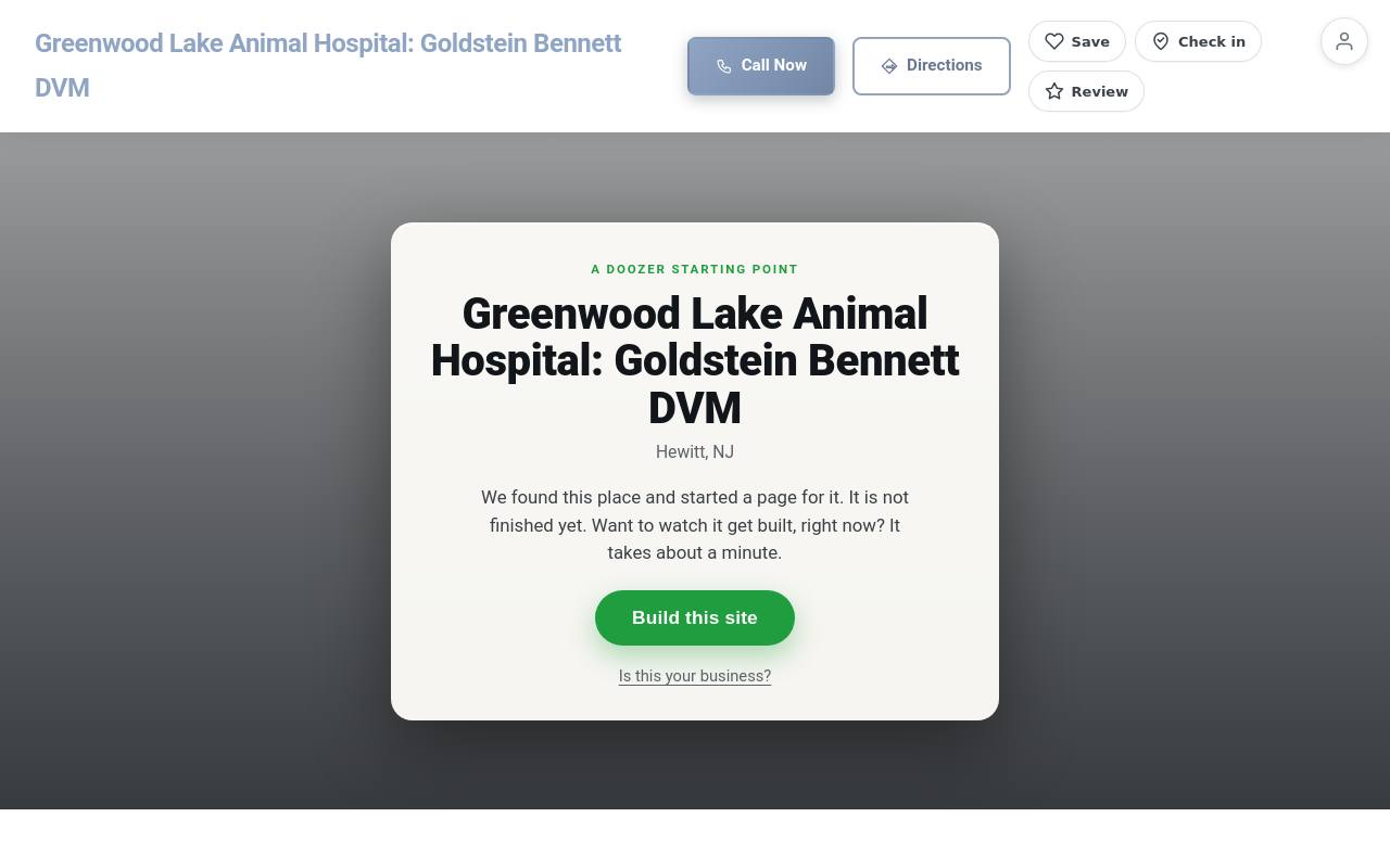 Preview of your live website