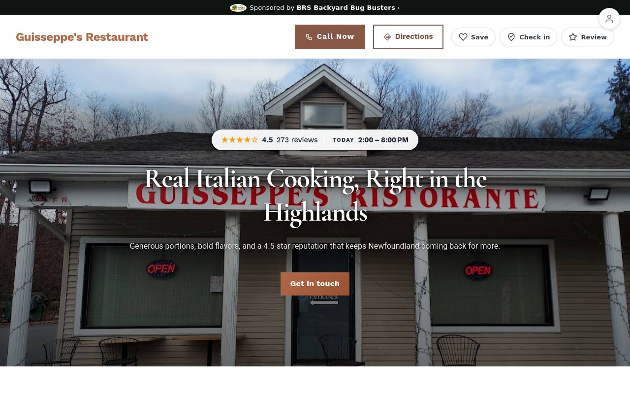 Preview of your live website
