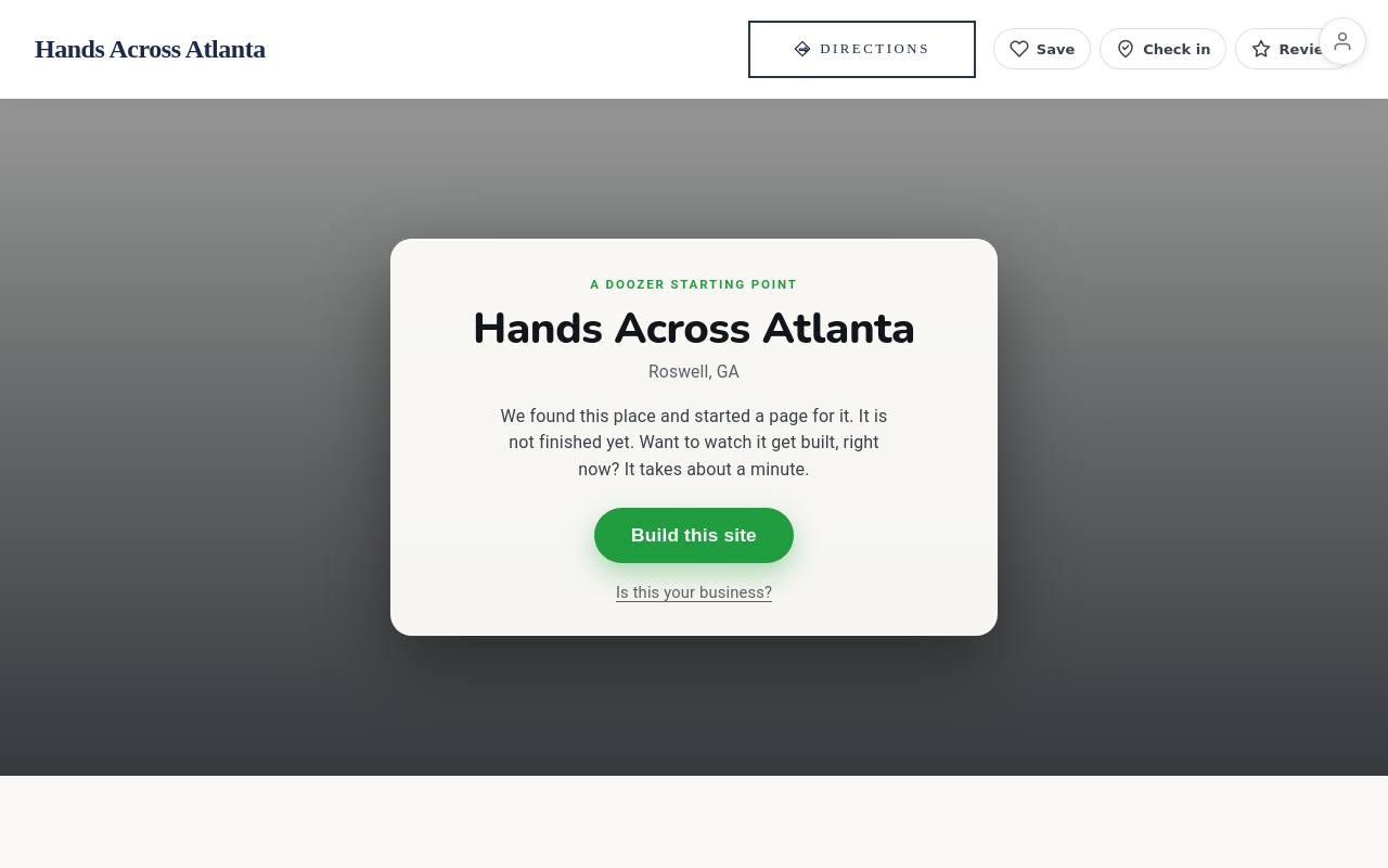 Preview of your live website